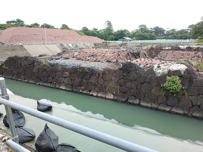 駿府城の発掘現場